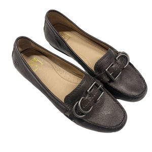 Frye Womens Brown Leather Janet D Ring Driving Loafer Size 8